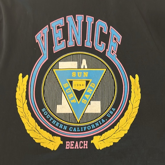 venice beach long sleeve oversized tee shirt - Picture 2 of 2